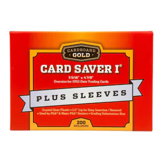Cardboard Gold CARD SAVER 1 Plus Sleeves (Case/2,000 w/ 2,000 soft sleeves)