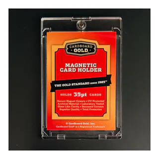 Cardboard Gold Magnetic Trading Card Holder - 35 Point (Case/100)