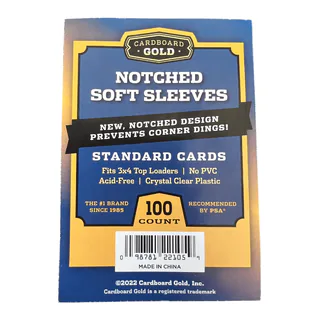 Cardboard Gold Notched Card Sleeves - Standard/Regular (Case/10,000)