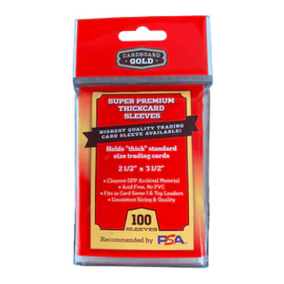 Cardboard Gold Super Premium Card Sleeves for Thick Trading Cards (Case/10,000)