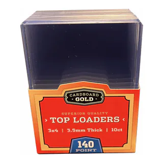 Cardboard Gold Top-Load 3x4 Card Holder for Memorabilia Cards 3.5mm - 140 Pt. (Case/500)