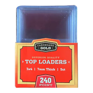 Cardboard Gold Top-Load 3x4 Card Holder for Super Thick Cards 7mm - 240 Point (Case/250)