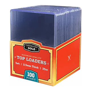Cardboard Gold Top-Load 3x4 Trading Card Holder for Real Thick Cards - 2.5mm Opening - 100 Point (Case/500)