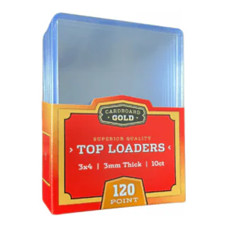Cardboard Gold Top-Loader 3x4 Trading Card Holder - 3mm Opening - 120 Point (Case/500)