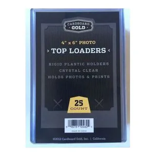 Cardboard Gold Top-Loader 4x6 Photo Holder (Case/500)
