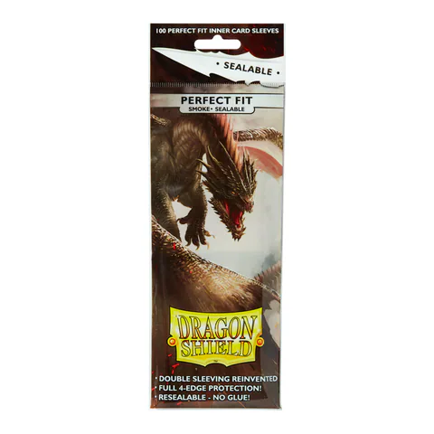 Dragon Shield Sealable Perfect Fit Sleeves (Smoke)
