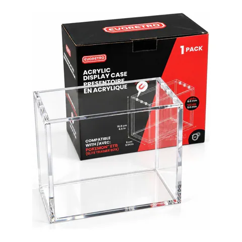 EVORETRO Acrylic ETB Display Case with Magnetic Lid – 1 Pack (shown: 1)