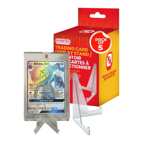 EVORETRO Card Display Stand - 35-260PT Clear Durable Game Card Stand (shown: 5)