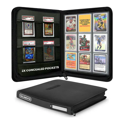 EVORETRO Top Loader Binder 3x3 216 Card holder (shown: Black / 1)