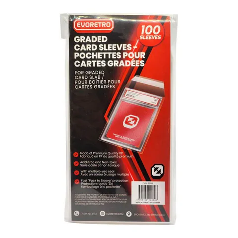 EVORETRO Graded Card Sleeves for PSA (shown: Pack of 100)