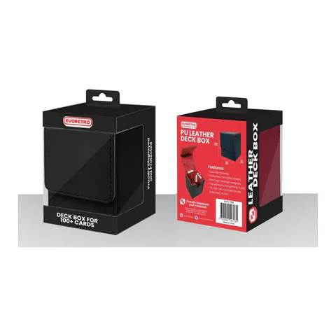EVORETRO Magnetic Deck Box for 100 double-sleeved cards or 120 single-sleeved (shown: Black)