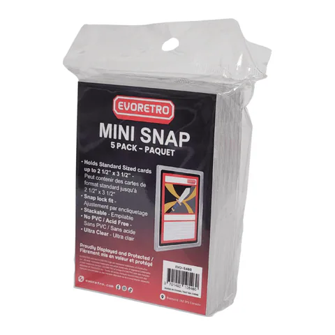 EVORETRO Mini Snap Card Holders - 5 Pack
