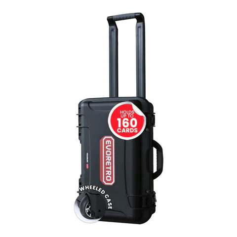 EVORETRO Waterproof Wheeled Card Case - Holds 160 Graded Slabs
