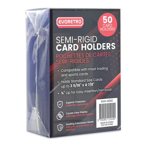 EVORETRO Semi-Rigid Card Holders - Grading 3 5/16” × 4 7/8” (shown: 1)