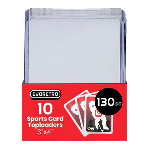 EVORETRO Topload Card Holder 3x4 130pt Pack of 10 (shown: Pack of 10)