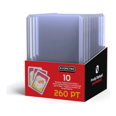 EVORETRO Sports Card Top Loaders EVORETRO Protectors 260 PT (shown: Pack of 10)