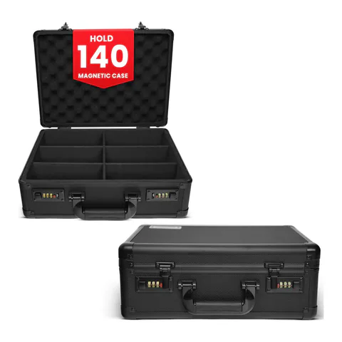 EVORETRO Toploader Card Storage Box for 140 Magnetic Case & 600 Toploader Combination Lock