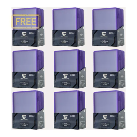 Gemloader 9X PURPLE BORDER 3''X4'' Toploaders Ultra-Clear and Seamless 35PT (25Pack)