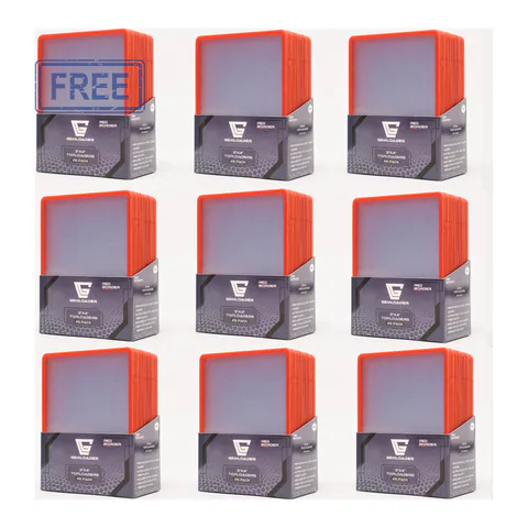 Gemloader 9X RED BORDER 3''X4'' Toploaders Ultra-Clear and Seamless 35PT (25Pack)