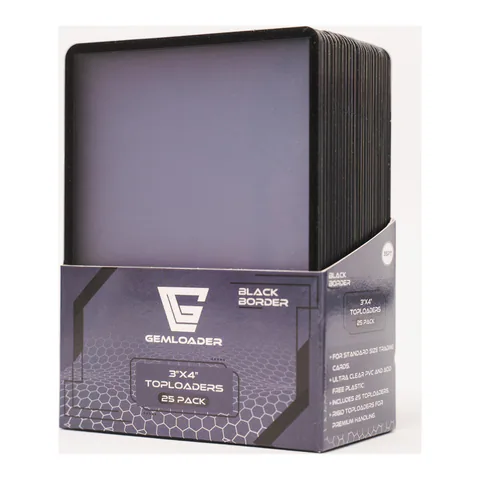 Gemloader BLACK BORDER 3''X4'' Toploaders Ultra-Clear and Seamless 35PT (25Pack)