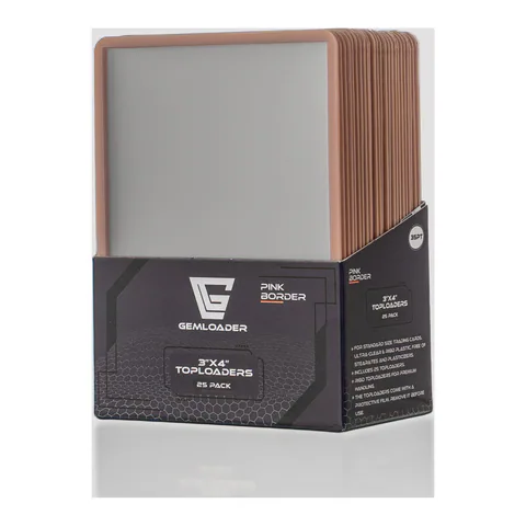 Gemloader PINK BORDER 3''X4'' Toploaders Ultra-Clear and Seamless 35PT (25Pack)