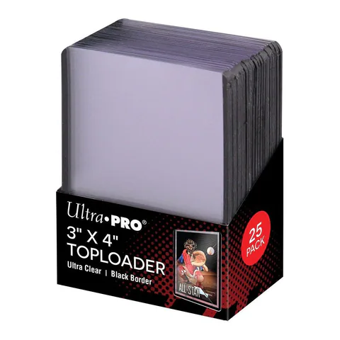 Ultra PRO 3" x 4" Black Border TOPLOADER Sleeves (25ct) for Standard Size Cards