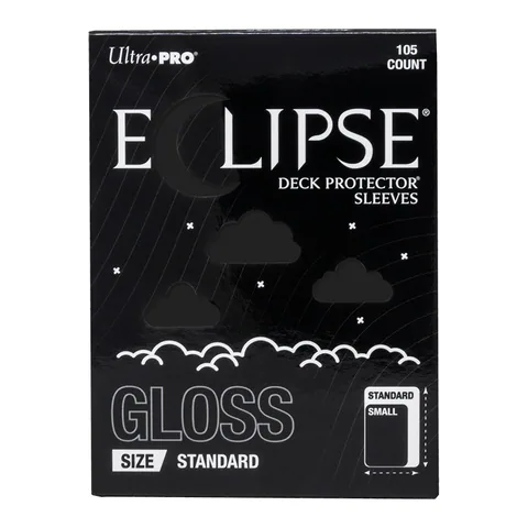 Ultra PRO ECLIPSE Gloss Standard DECK PROTECTOR Sleeves: Jet Black - 105ct