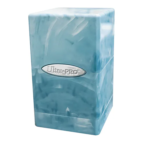 Ultra PRO Marble SATIN Tower DECK BOX (Light Blue / White)