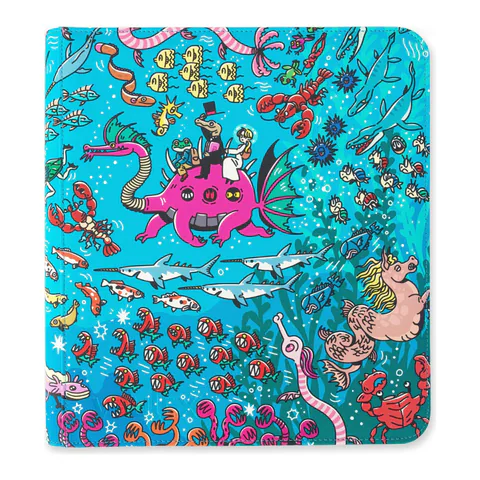 Vault X 12-Pocket Exo-Tec Zip Binder Water: Osare