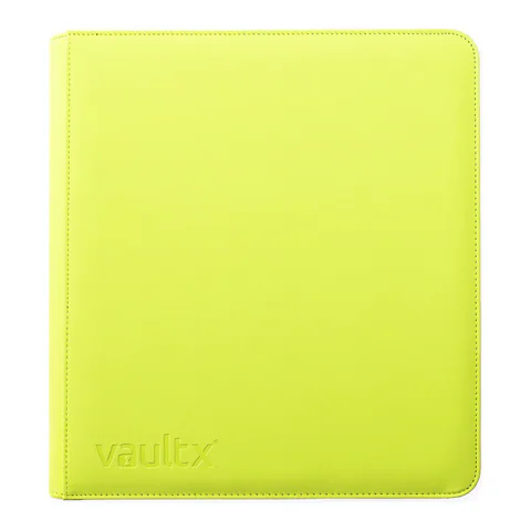 Vault X 12-Pocket Exo-Tec Zip Binder Neon Yellow
