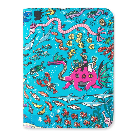 Vault X 4-Pocket Exo-Tec Zip Binder Water: Osare