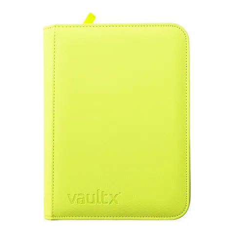Vault X 4-Pocket Exo-Tec Zip Binder Neon Yellow
