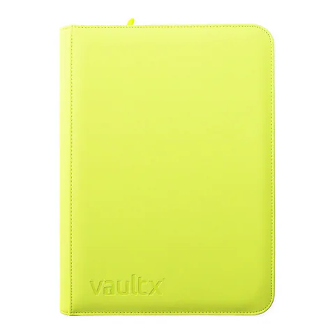 Vault X 9-Pocket Exo-Tec Zip Binder Neon Yellow