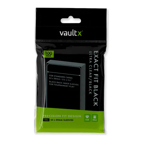 Vault X Exact Fit Black Card Sleeves (100)