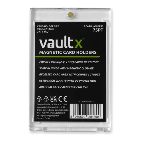 Vault X Magnetic Card Holders 75pt (5 pack)