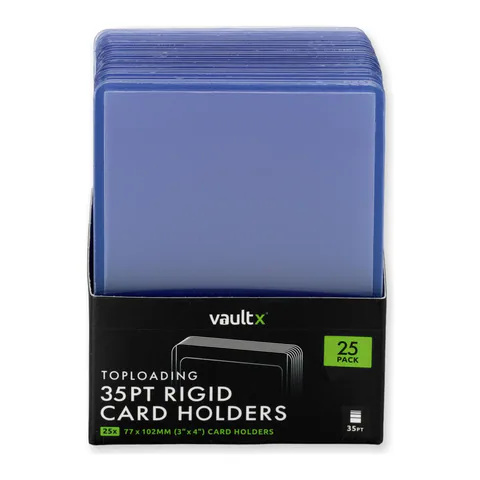 Vault X Seamless Rigid Toploaders 35pt (shown: 25 Pack)