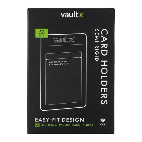 Vault X Semi-Rigid Card Holders (shown: 50 Pack)